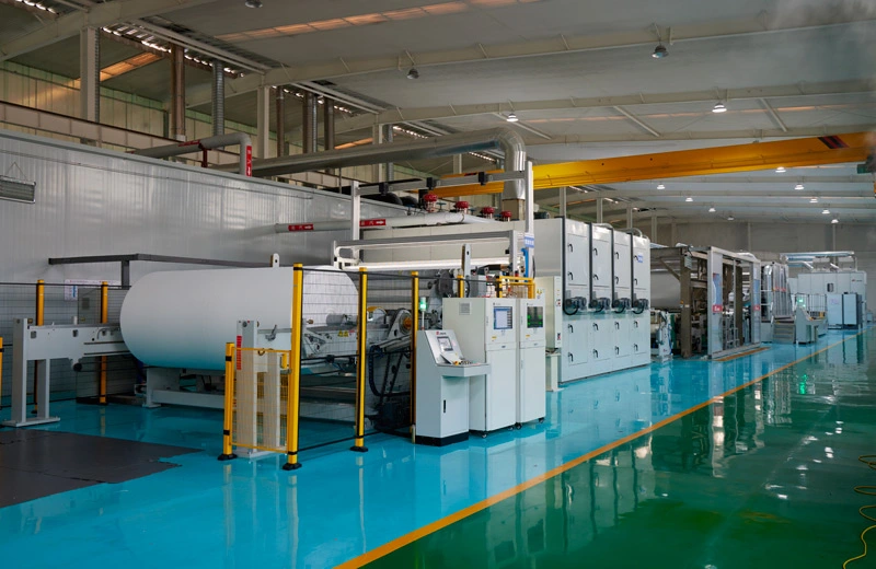 Ligne de production de tissus non tissés filés